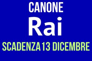 schermo tv, scritta scadenza canone rai 2025